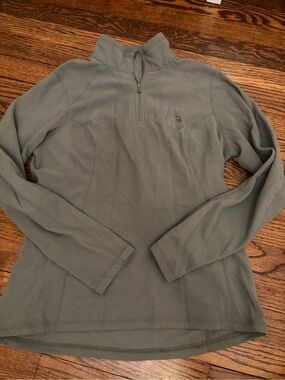 The North Face Light Gray Quarter-Zip Fleece Pullover